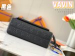 Louis Vuitton LV Vavin Monogram Black With Lock Gold Like Auth Handbags 25x18x10cm - Image 7