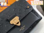 Louis Vuitton LV Vavin Monogram Black With Lock Gold Like Auth Handbags 25x18x10cm - Image 6