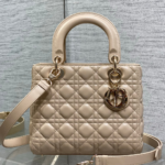 Dior small Lady Dior bag in Beige Cannage