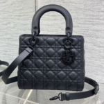 Dior Medium Lady Bag in Matte Black
