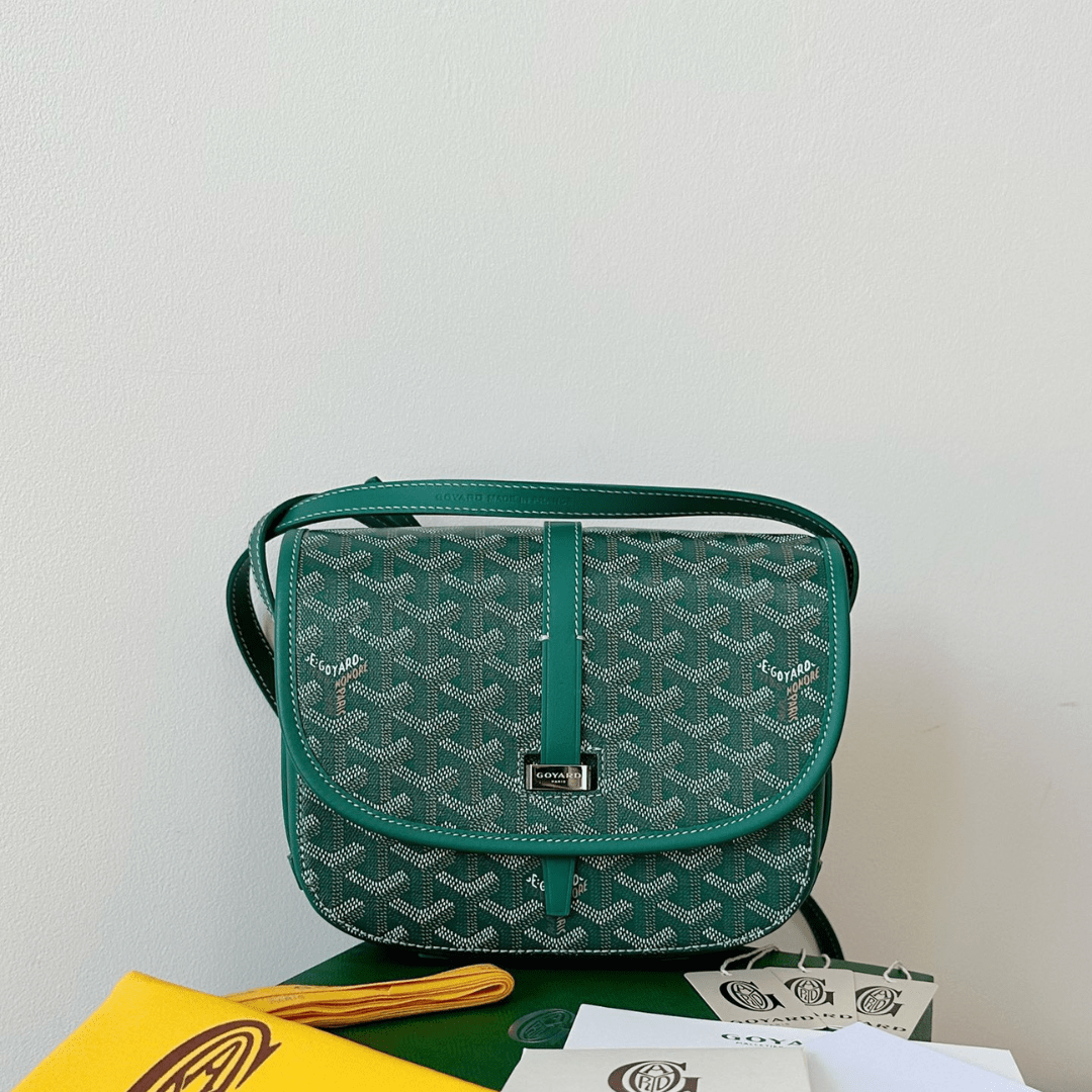Untitled-design-2025-05-23T194405.271.png Goyard Super Green Handbag With Pattern 22x16x7cm - Image 1