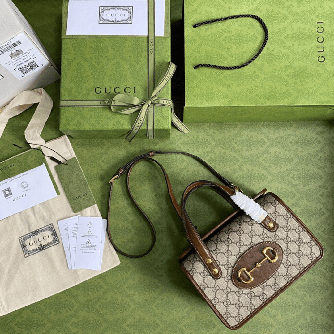 Untitled-design-2025-05-24T040249.995.png Gucci 1955 Luxury Women’s Handbag with Brown Handle 23x16x12cm - Image 1
