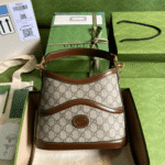 Gucci Handle Women’s Cowhide Handbag with GC Like Auth Logo Pattern 25x21cm