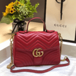 Gucci Marmont Top Handle Like Auth Women’s Handbag Red 27cm