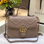 Gucci Marmont Top Handle Like Auth Women’s Handbag with Gold Buckle 27cm