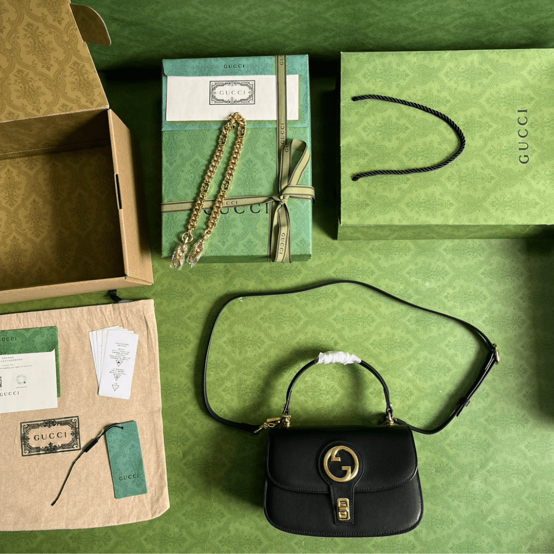 Untitled-design-2025-05-25T012940.803.png Branded Women’s Handbag Gucci Blondie Handle Super Smooth Leather 23x15cm - Image 1