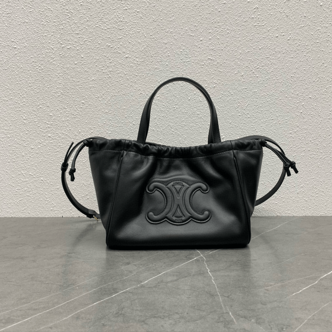 Untitled-design-2025-05-26T172533.031.png Celine Cabas Black Handbag Soft Leather 22x17x15cm - Image 1