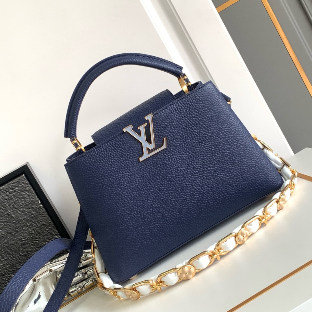 Untitled-design-2025-05-27T070622.221.png Louis Vuitton LV Capucines BB Woman’ Like Auth Navy Blue Handbags 27x18x9cm - Image 1