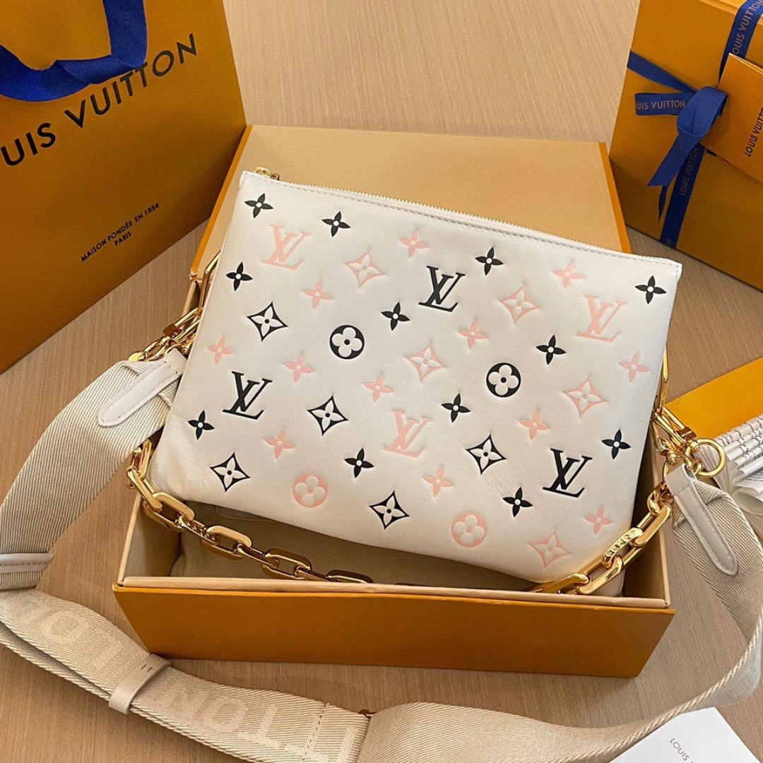 Untitled-design-2025-05-28T053147.840.png Louis Vuitton LV Coussin Monogram Like Auth Handbags Mix Pink Black Pattern 26x20x12cm - Image 1