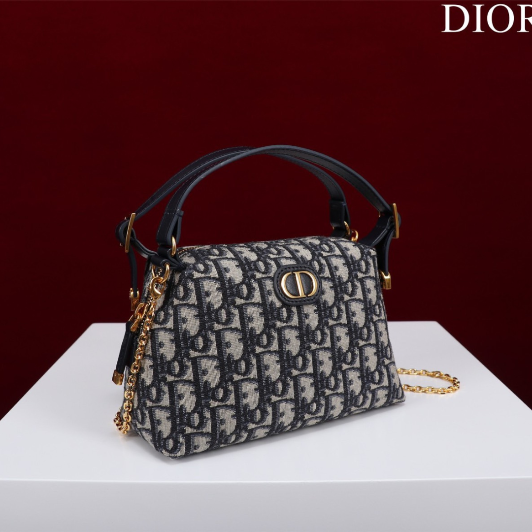 Untitled-design-2025-05-30T162658.054.png Dior Plaid Women’s Handbag, Glossy Leather, Replica 11 High Quality 20cm - Image 1
