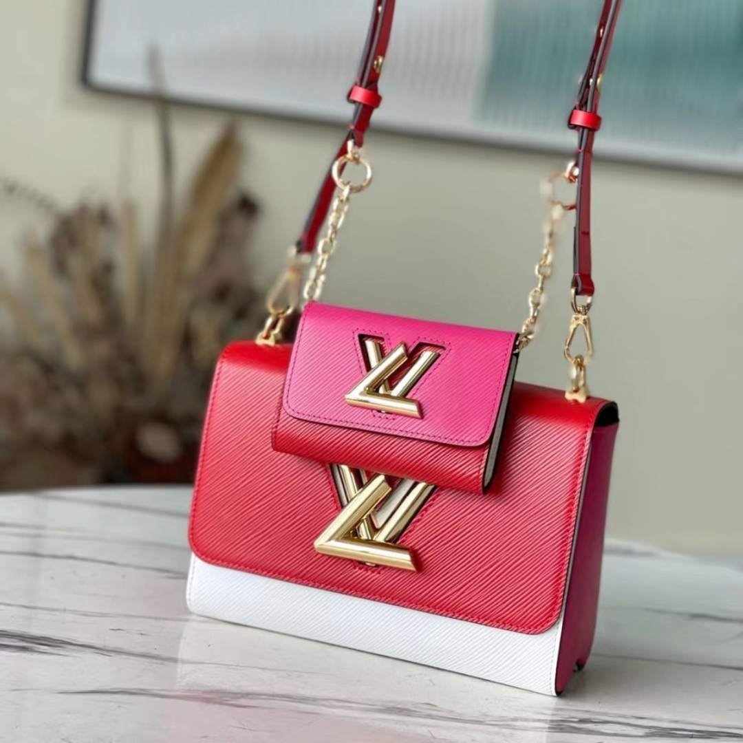 Untitled-design-2025-06-02T031507.942.png Louis Vuitton LV Twist Mix Pink Red Handbags Cowhide Leather 24cm - Image 1