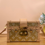 Louis Vuitton LV Petite Box Shape Lock Plated Gold Handbags 20×12.5x5cm