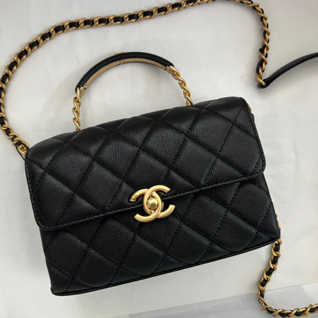 Untitled-design-2025-06-03T185835.727.png Chanel Handle Woman’s Handbags Demi Lock Gold With Leather 19cm - Image 1