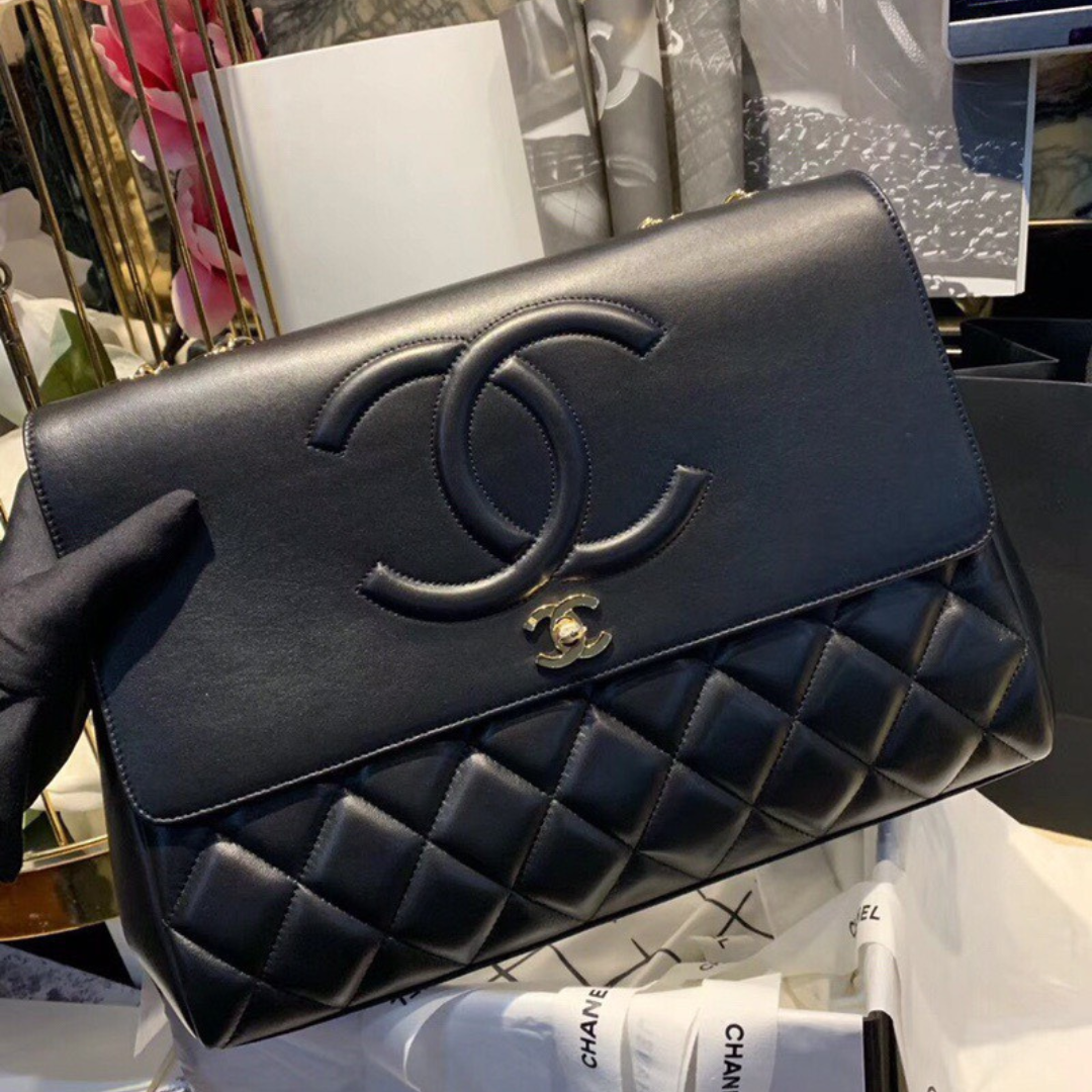 Untitled-design-2025-06-04T052259.425.png Chanel Shopping Handbags Woman’s Black Leather 33x23x11cm - Image 1