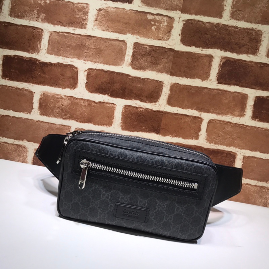 Untitled-design-2025-06-17T083714.022.png GUCCI GG Supreme Black Belt Bag Black - Image 1