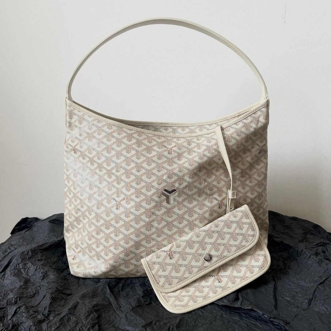Untitled-design-2025-07-18T061310.541.png GOYARD Goyardine Boheme Hobo White - Image 1