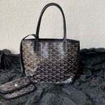 GOYARD Goyardine Reversible Mini Anjou Black 1661918