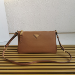 Prada Leather Shoulder Bag Brown