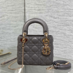 Christian Dior Mini Lady Dior bag in gray