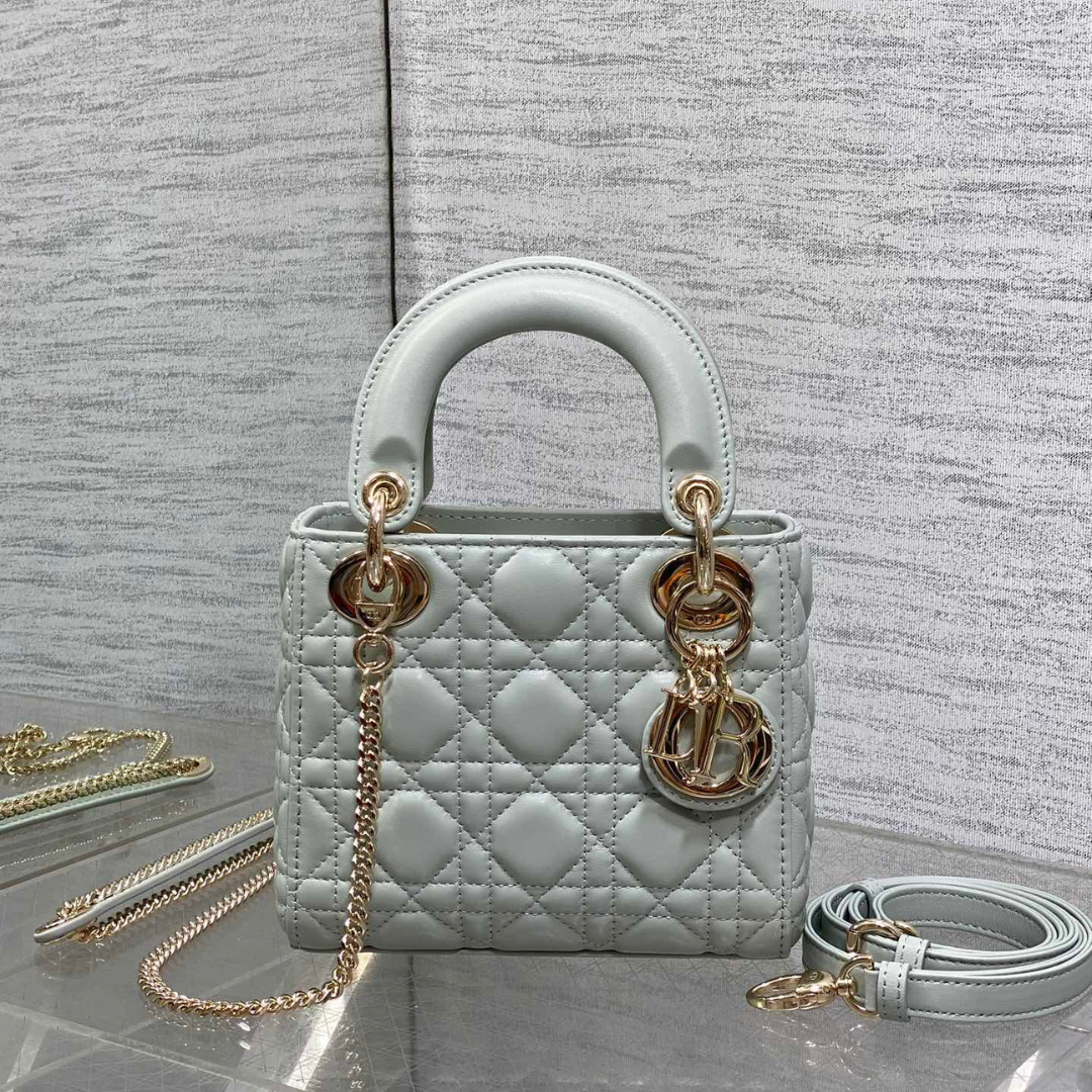 Untitled-design-26.png Dior Mini Lady Dior Bag in opaline gray - Image 1