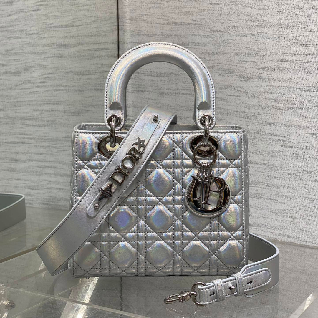 Untitled-design-27.png Christian Dior metallic silver Cannage lambskin - Image 1