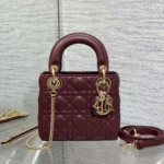 Christian Dior Mini Lady Dior bag Gold hardware