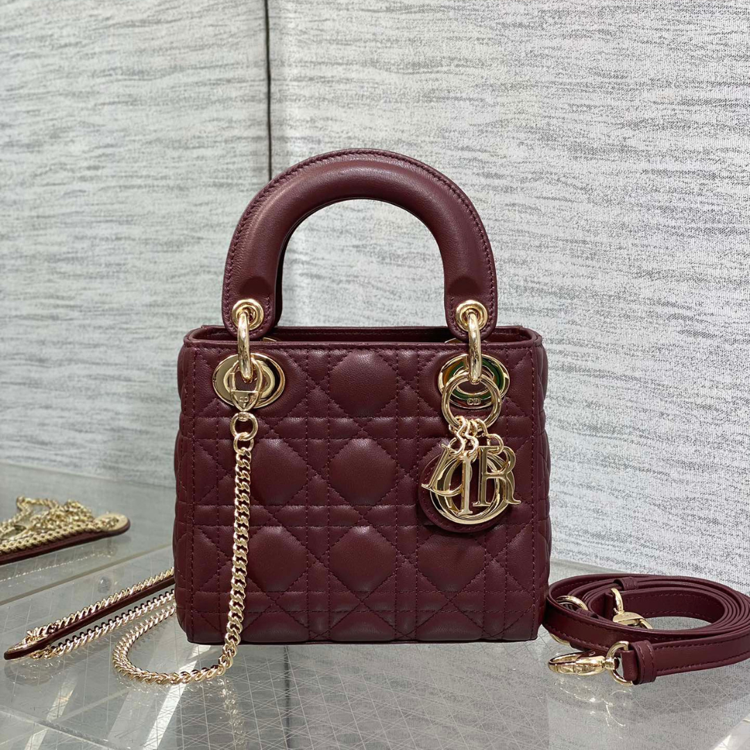 Untitled-design-28.png Christian Dior Mini Lady Dior bag Gold hardware - Image 1