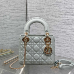 Dior Mini Lady Dior Bag in opaline gray