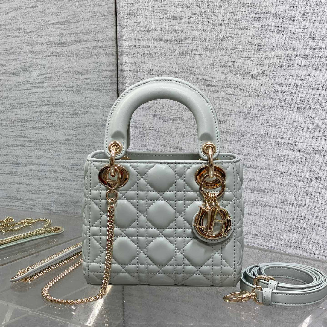 Untitled-design-35.png Dior Mini Lady Dior Bag in opaline gray - Image 1