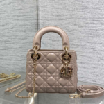 Dior Mini Lady Dior Bag in Beige Gold Hardware