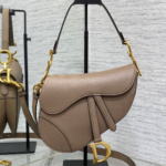 Dior Saddle Bag in Brown Gold Hardware