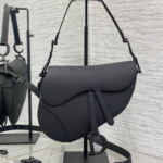 Dior Saddle Bag in Black with Black Hardware