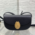 Dior Small Dior Médaillon Flap Bag in black
