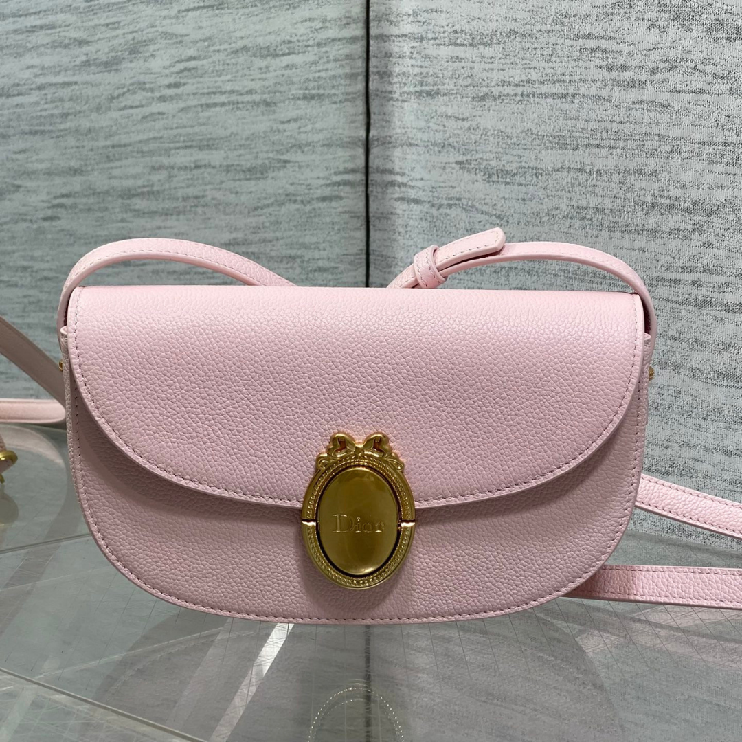 Untitled-design-67.png Dior Small Dior Médaillon Flap Bag in Pink - Image 1