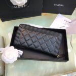 Chanel Wallet Black Grained Leather Gold Lock 19×10.5cm - Image 8