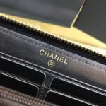 Chanel Wallet Black Grained Leather Gold Lock 19×10.5cm - Image 7