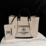Chanel Deauville Tote in beige and black