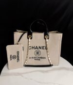 Chanel Deauville Tote in beige and black