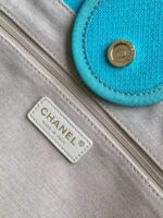 Chanel Deauville Tote in Blue and white - Image 5