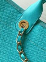 Chanel Deauville Tote in Blue and white - Image 6
