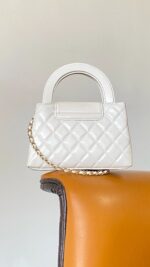Chanel Kelly Mini Shopping Bag White - Image 2