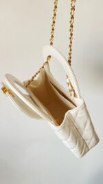 Chanel Kelly Mini Shopping Bag White - Image 5