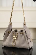 CHANEL 25 Mini Grey Suede - Image 6