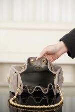 CHANEL 25 Mini Grey Suede - Image 4