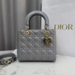Dior Medium Lady Dior My Abcdior bag in grey lambskin