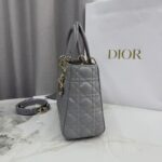 Dior Medium Lady Dior My Abcdior bag in grey lambskin - Image 4