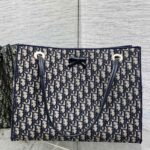 Dior Promenade Shopping Bag in Blue Dior Oblique Jacquard