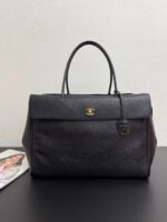 Chanel Large Shopping Bag in black grained calfskin