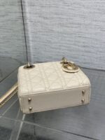 Dior Mini Lady Dior Bag in latte cannage - Image 4