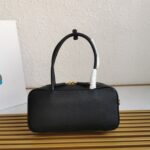 Prada Medium Leather Top-Handle Bag in Brown - Image 3